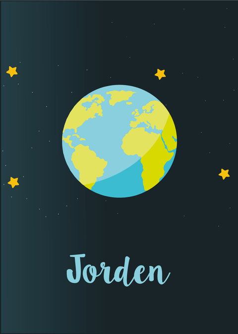 Jorden - Planet plakat til børn