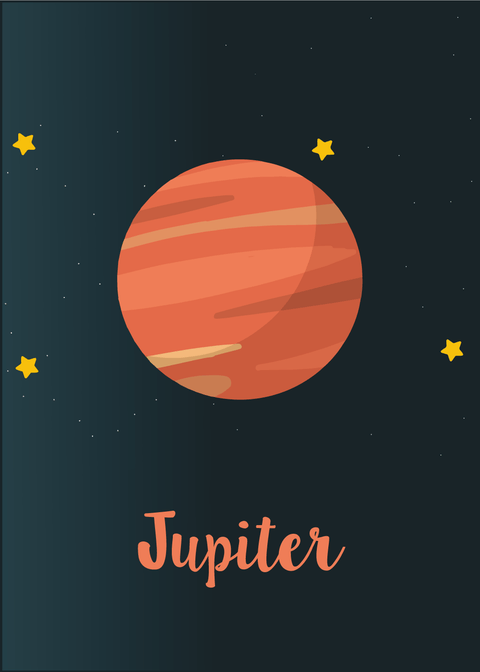 Jupiter - Planet plakat til børn