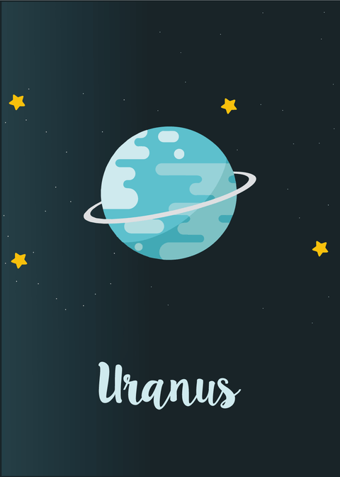 Uranus - Planet plakat til børn