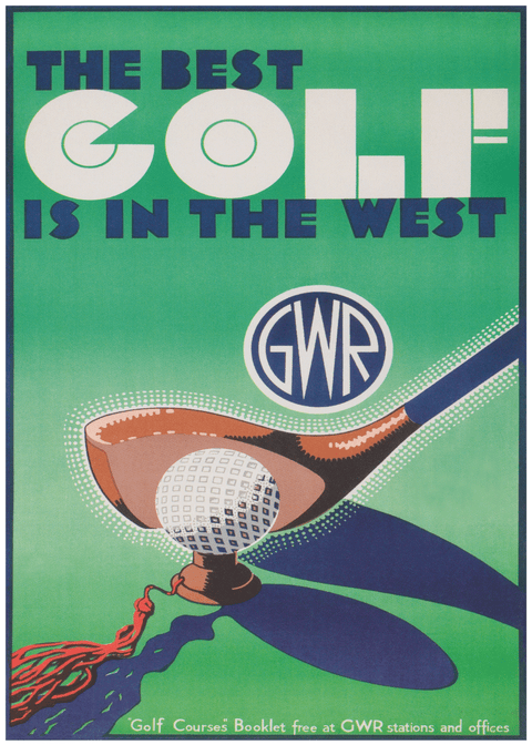 Golf in the west - Retro plakat