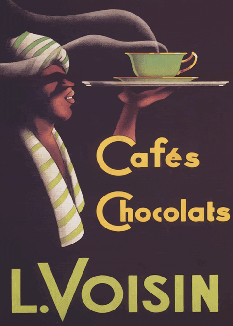 Cafés chocolats - Retro plakat