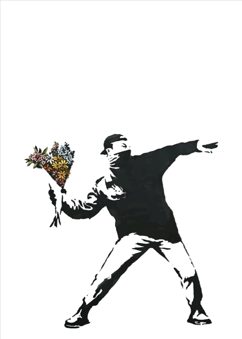 Flower thrower - Banksy plakat