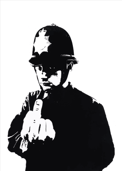 Rude Copper - Banksy plakat