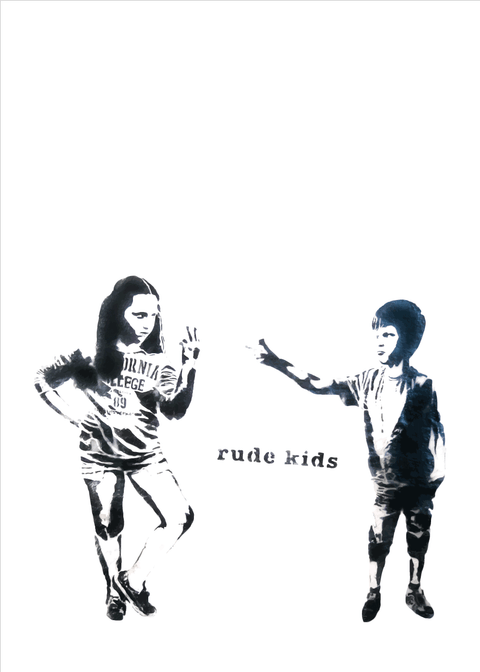 Rude kids - Banksy plakat