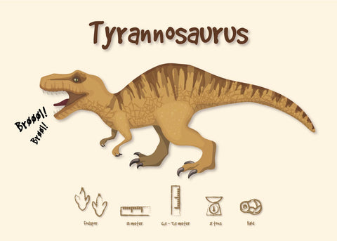 Tyrannosaurus - Børneplakat