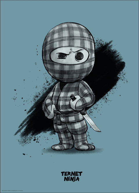 Ternet Ninja - Blå Plakat