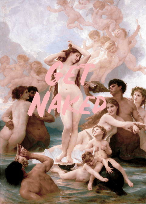 Get naked - Kunst remake plakat