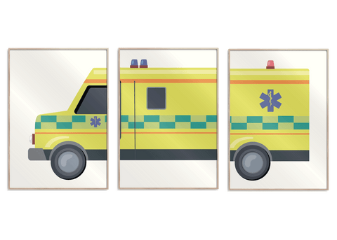 Ambulance plakatsæt - Børneplakat