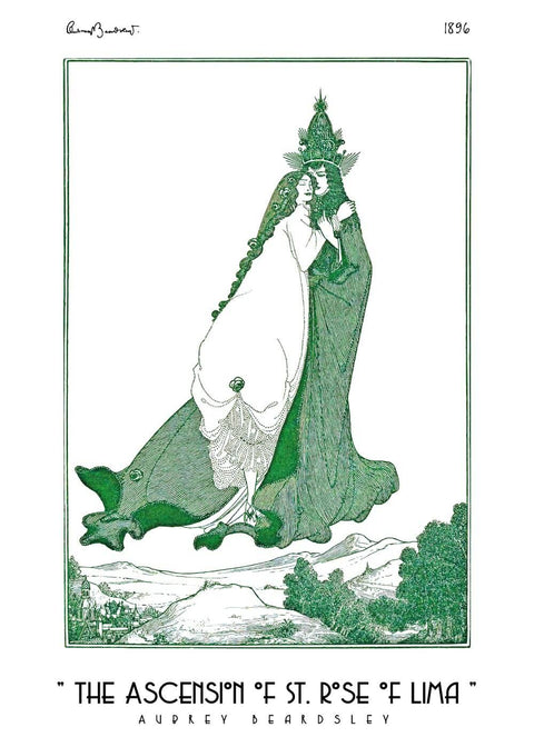 The ascension of St. Rose of Lima - Aubrey Beardsley kunstplakat