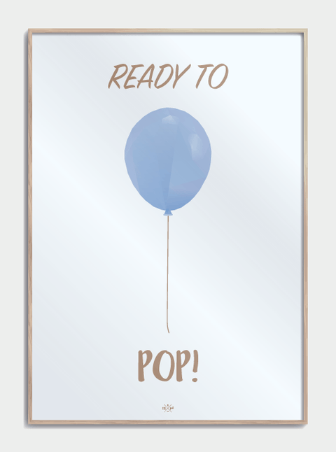 Ready to pop - Babyshower plakat