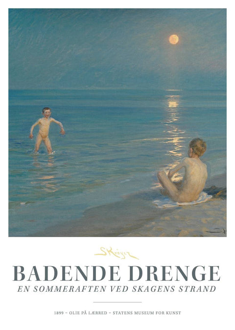 Badende Drenge - P.S. Krøyer plakat