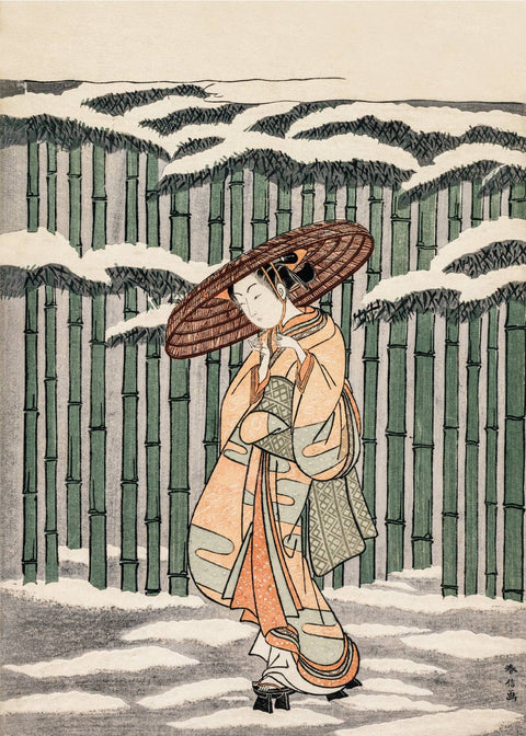 Passing the bamboo grove - Japansk kunstplakat