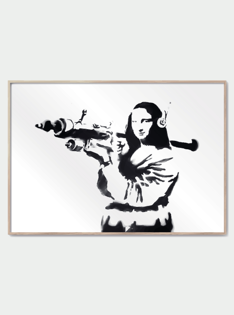 Mona Lisa Bazooka - Banksy plakat