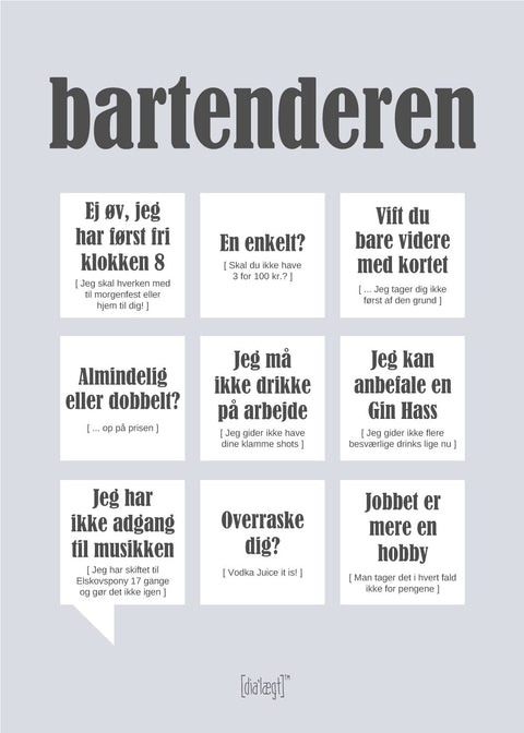 Bartenderen plakat