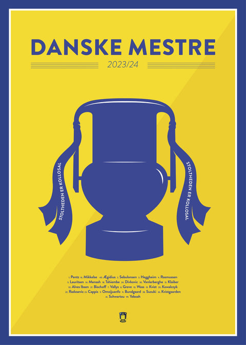 Brøndby IF - Danske Mestre 23/24 plakat l