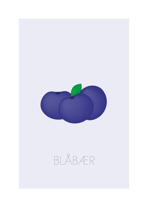 Blåbær - Børneplakat