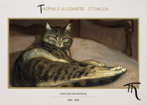 Cat zur un fauteuil - Théophile Steinlen museumsplakat