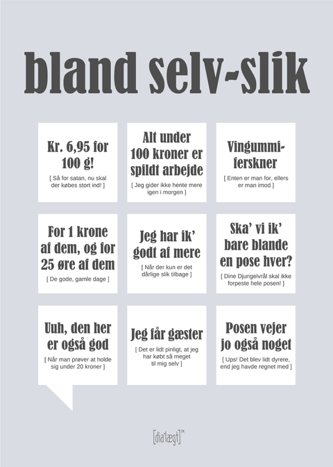 Bland selv-slik plakat