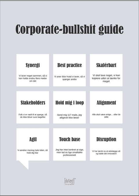 Corporate-bullshit guide Dialægt Plakat
