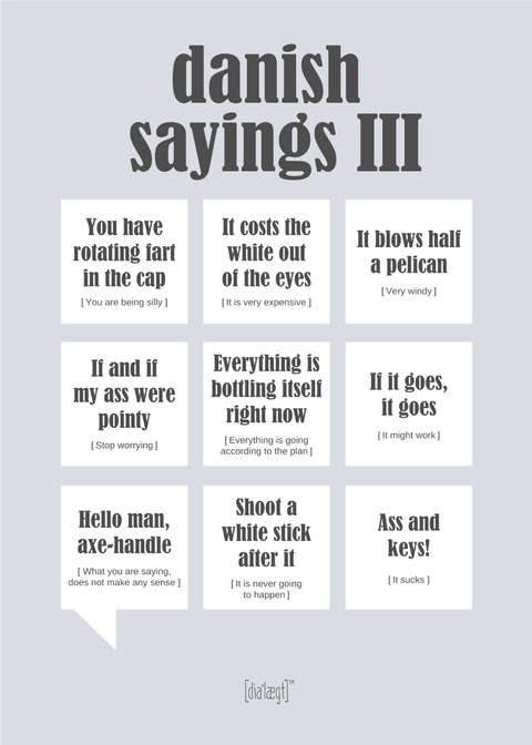 Danish Sayings 3 plakat