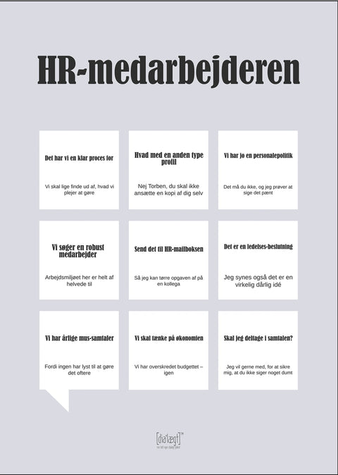 HR-medarbejderen Dialægt Plakat