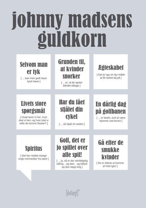 Johnny Madsens guldkorn Plakat