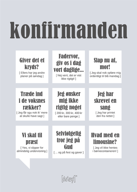 Konfirmanden plakat