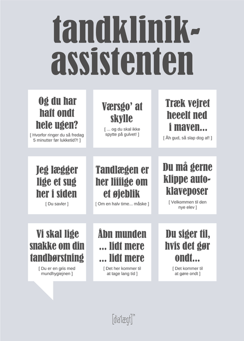 Tandklinikassistenten plakat