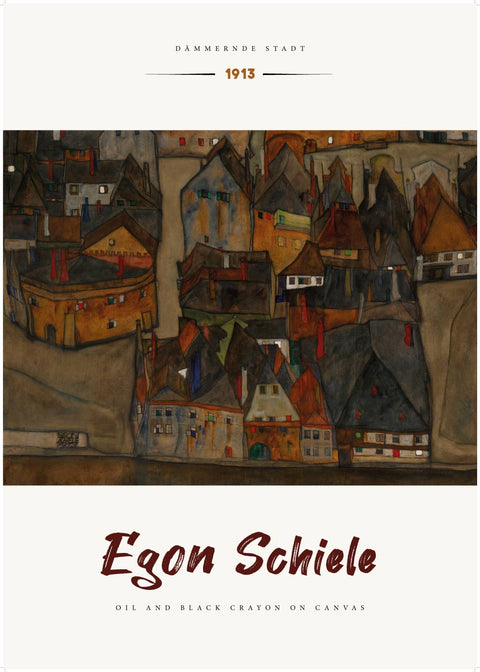 Dämmernde stadt - Egon Schiele