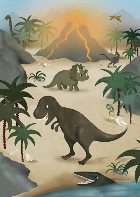 Dinosaur verden - Børneplakat