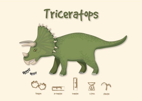 Triceratops - Børneplakat