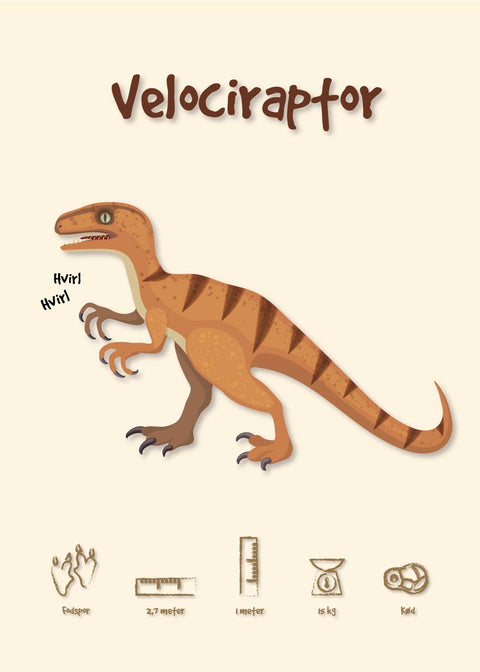 Velciraptor - Børneplakat