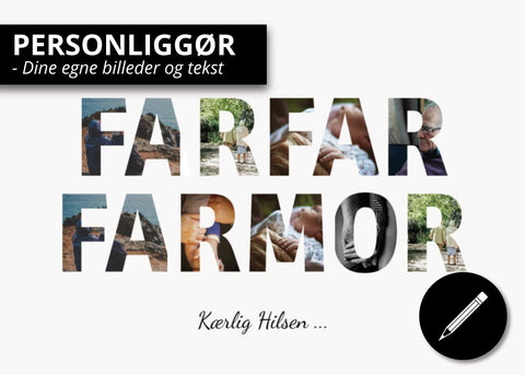 Farmor og Farfar Plakat Med Billeder