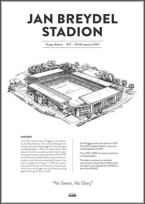 Jan Breydelstadion - Club Brugge arena - stadionplakat