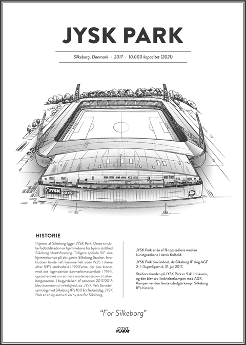 JYSK Park - Silkeborg IF arena - stadionplakat