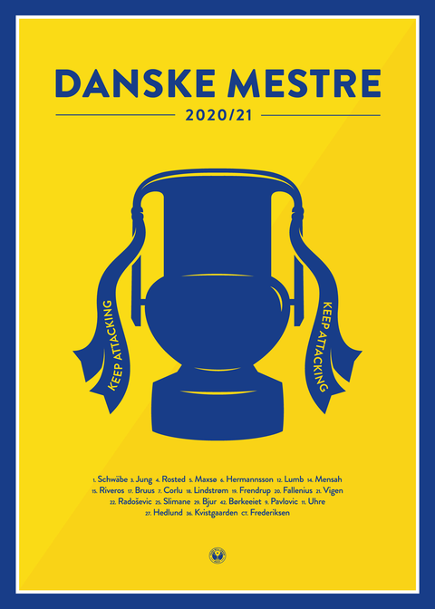 Brøndby IF - Danske Mestre 20/21 Limited Edition plakat