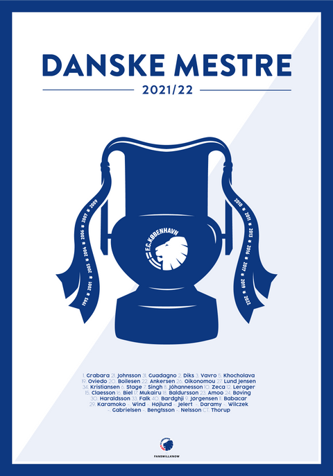 FC København - Danske Mestre 21/22 plakat