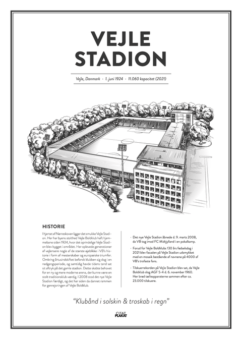 Vejle Stadion - Vejle Boldklub arena - stadionplakat