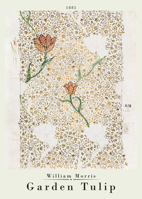 Garden tulip - William Morris kunstplakat