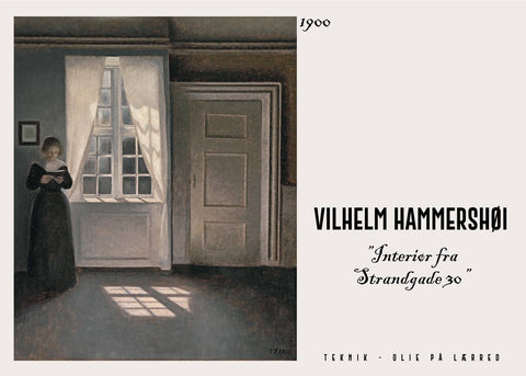 Interiør - Vilhelm Hammershøi Kunstplakat