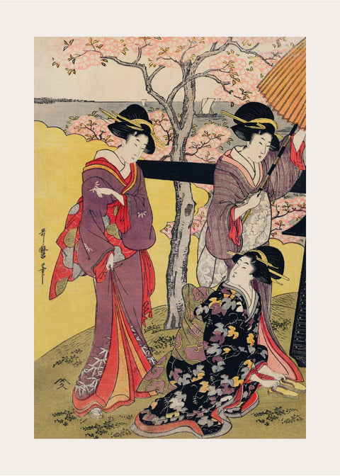 Japanese women courtesans - Japansk kunstplakat