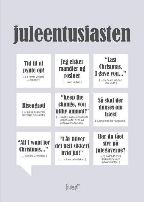 Juleentusiasten plakat