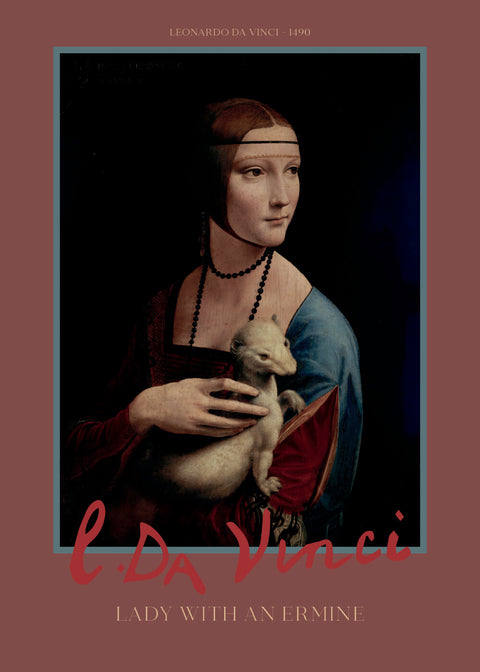 Lady with an ermine - Leonardo da Vinci kunstplakat