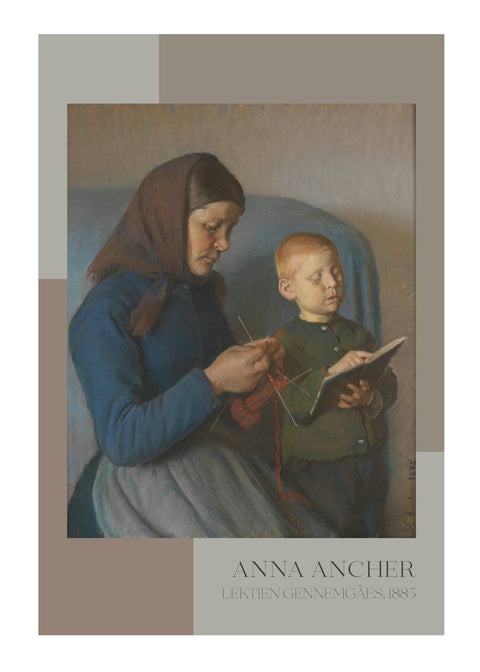 Lektien gennemgåes - Anna Ancher plakat