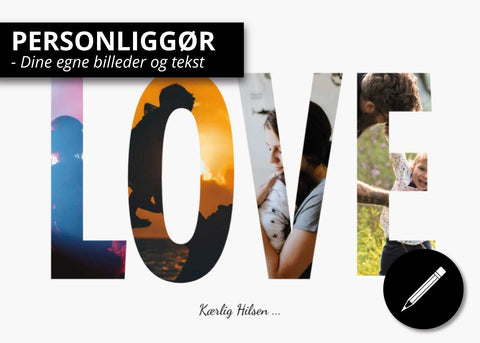 LOVE Plakat Med Billeder