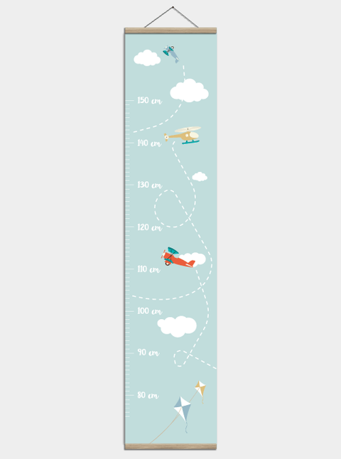 Målestok plakat - Luftrummet Børneplakat (inkl. magnetramme)