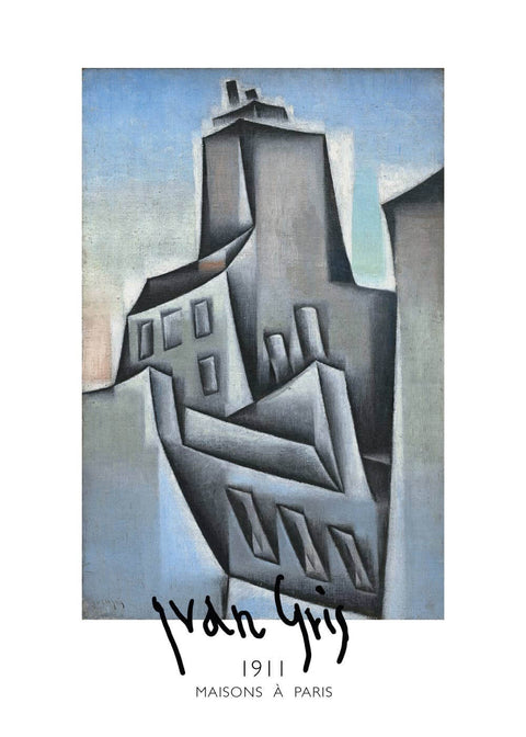 Maisons á Paris - Juan Gris kunstplakat