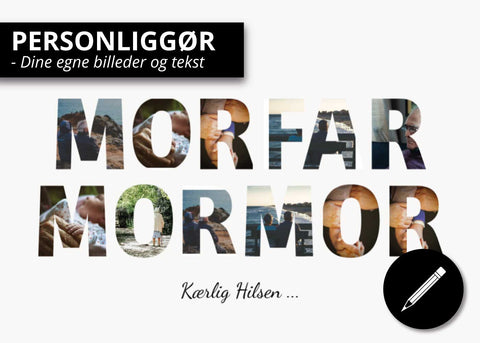 Mormor & Morfar Plakat Med Billeder