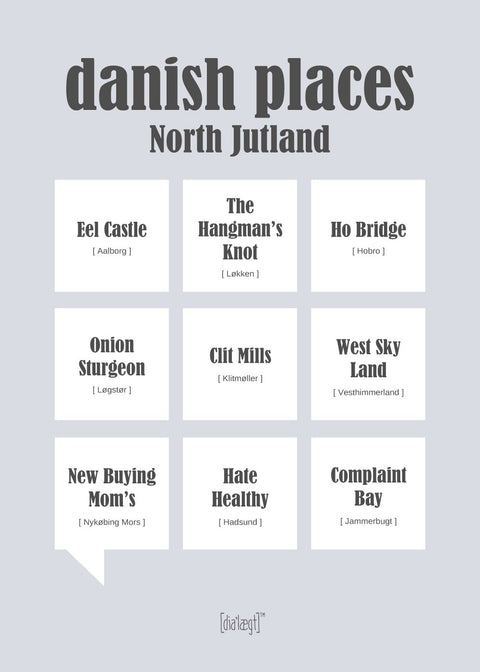 Danish places - North Jutland Plakat