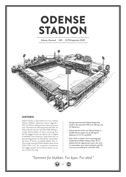 Odense Stadion - OB arena - stadionplakat